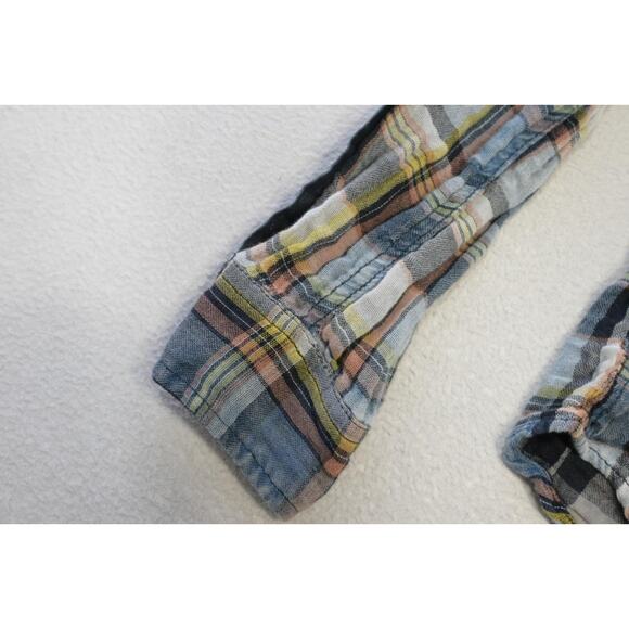 Silver Jeans Western Pearl Snaps Shirt Button Up Long Sleeve Mens Size Large - Picture 10 of 11